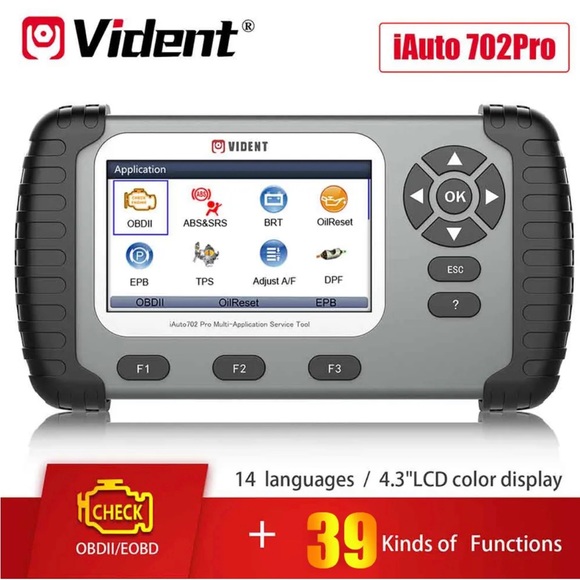 VIDENT iAuto 702 Pro OBD2 Scanner ABS/SRS/EPB Code Reader Auto Diagnosis Tool - Picture 2 of 11